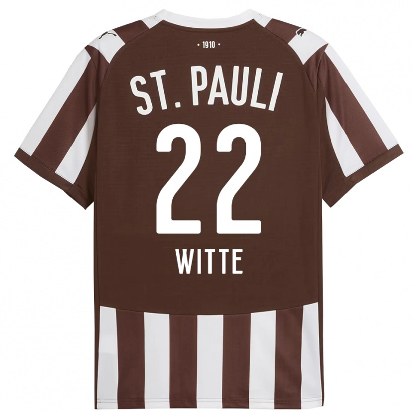 Danxen Niño Camiseta Melvin Witte #22 Café Blanco 1ª Equipación 2025/26 La Camisa México