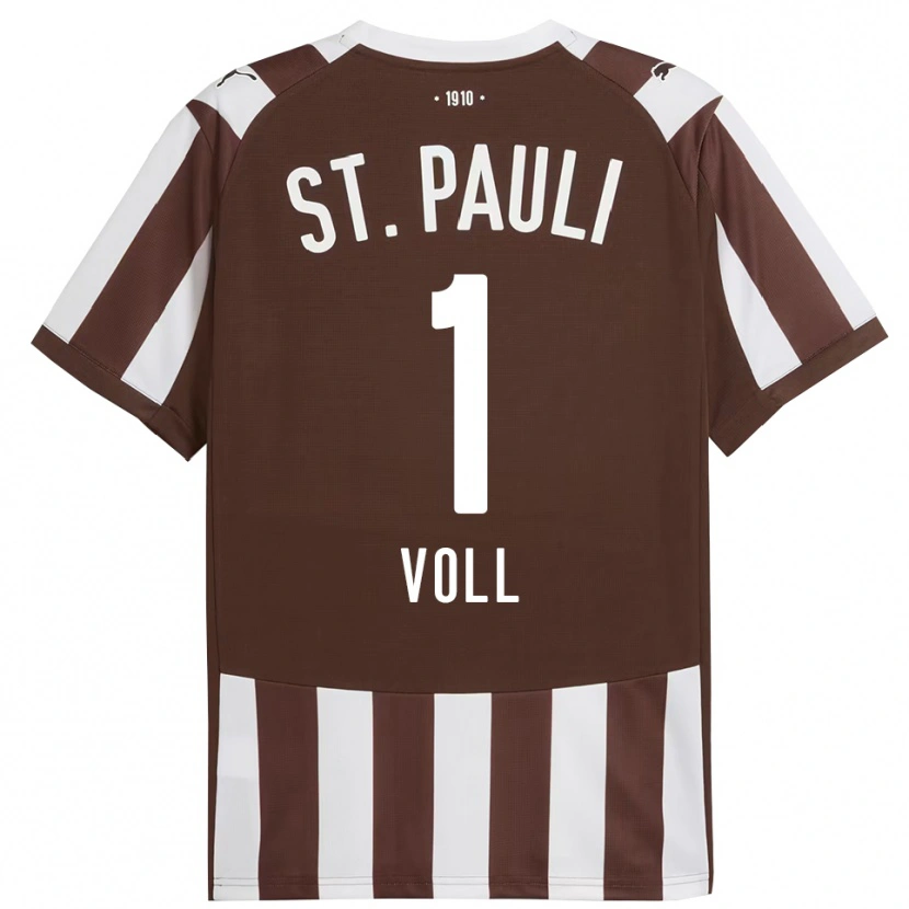 Danxen Niño Camiseta Ben Voll #1 Café Blanco 1ª Equipación 2025/26 La Camisa México