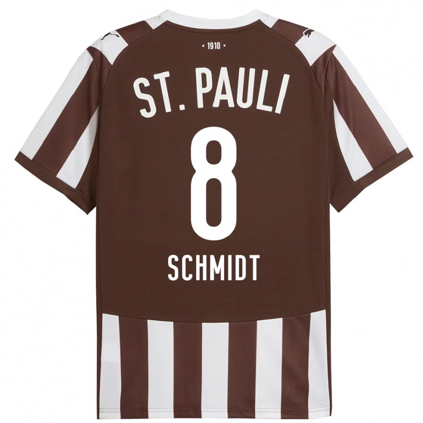 Danxen Niño Camiseta Nick Schmidt #8 Café Blanco 1ª Equipación 2025/26 La Camisa México