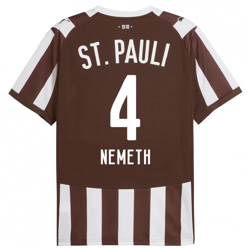 Danxen Niño Camiseta David Nemeth #4 Café Blanco 1ª Equipación 2025/26 La Camisa México