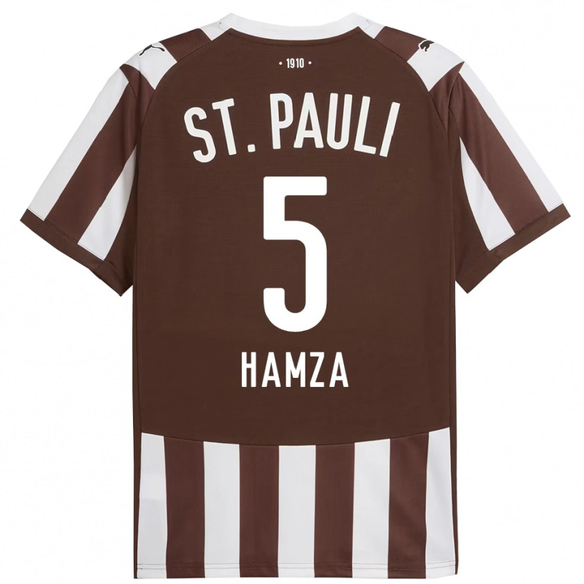 Danxen Niño Camiseta Samet Hamza #5 Café Blanco 1ª Equipación 2025/26 La Camisa México