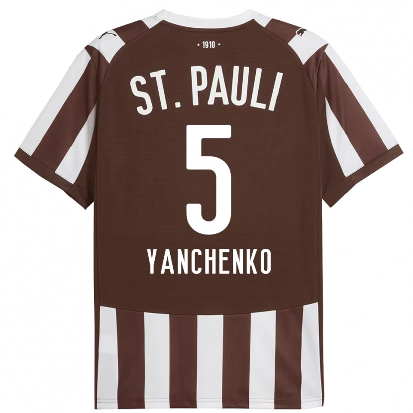 Danxen Niño Camiseta Alla Yanchenko #5 Café Blanco 1ª Equipación 2025/26 La Camisa México