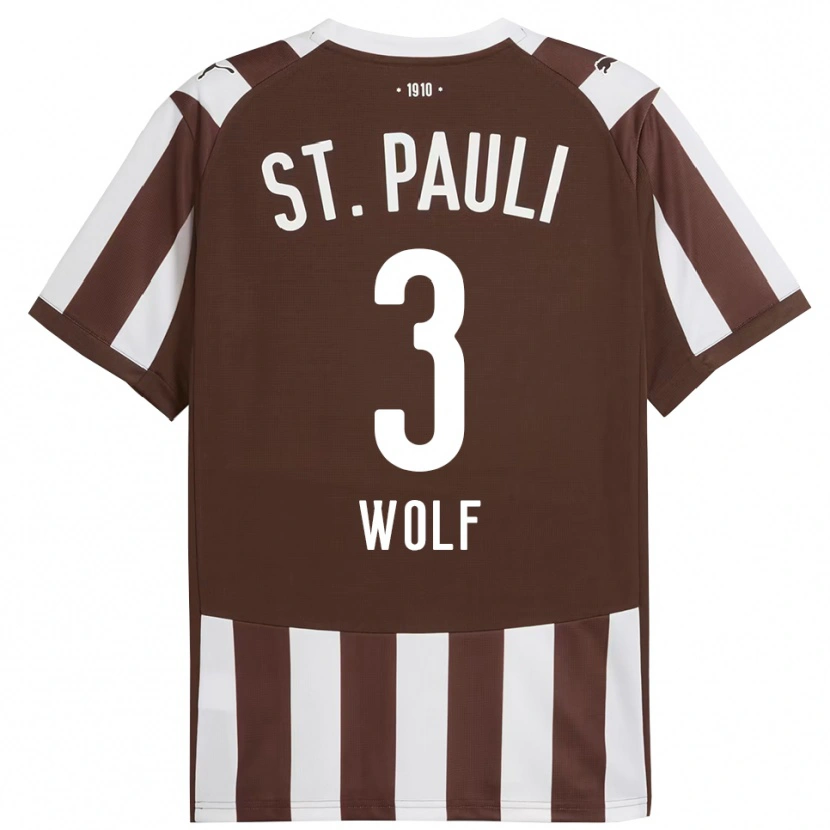 Danxen Niño Camiseta Raphael Wolf #3 Café Blanco 1ª Equipación 2025/26 La Camisa México
