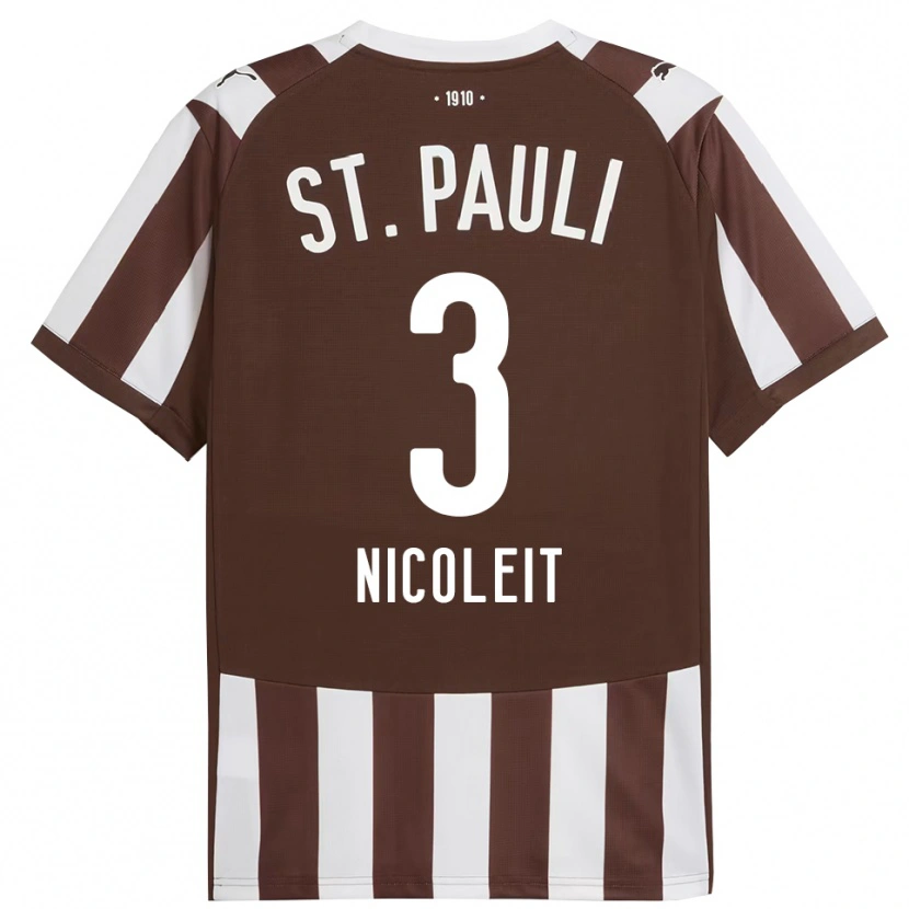 Danxen Niño Camiseta Gianna Nicoleit #3 Café Blanco 1ª Equipación 2025/26 La Camisa México