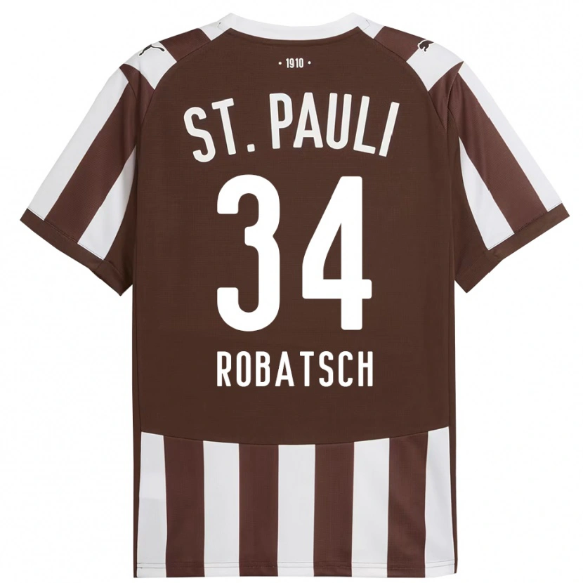 Danxen Niño Camiseta Jannik Robatsch #34 Café Blanco 1ª Equipación 2025/26 La Camisa México