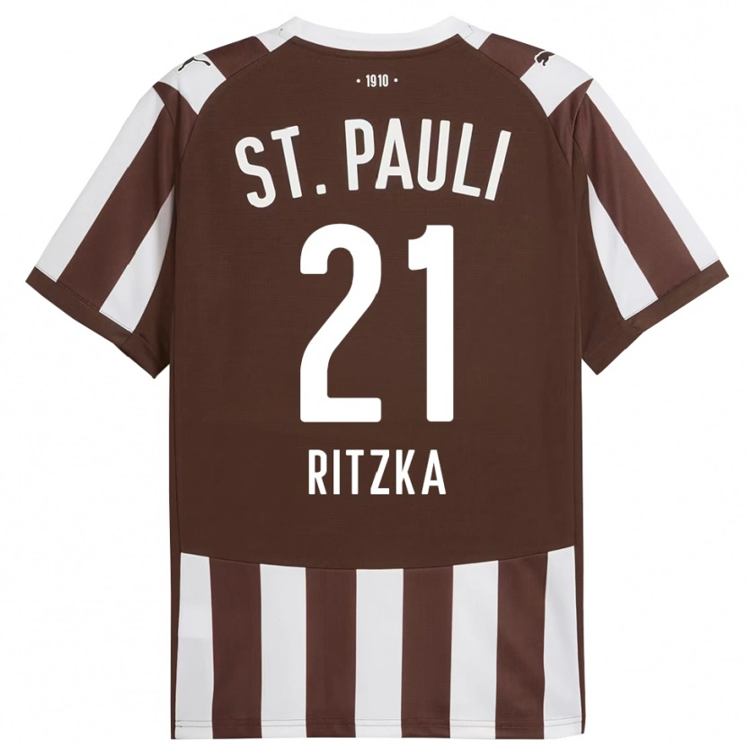 Danxen Niño Camiseta Lars Ritzka #21 Café Blanco 1ª Equipación 2025/26 La Camisa México