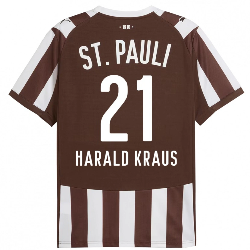 Danxen Niño Camiseta Stefan Harald Kraus #21 Café Blanco 1ª Equipación 2025/26 La Camisa México