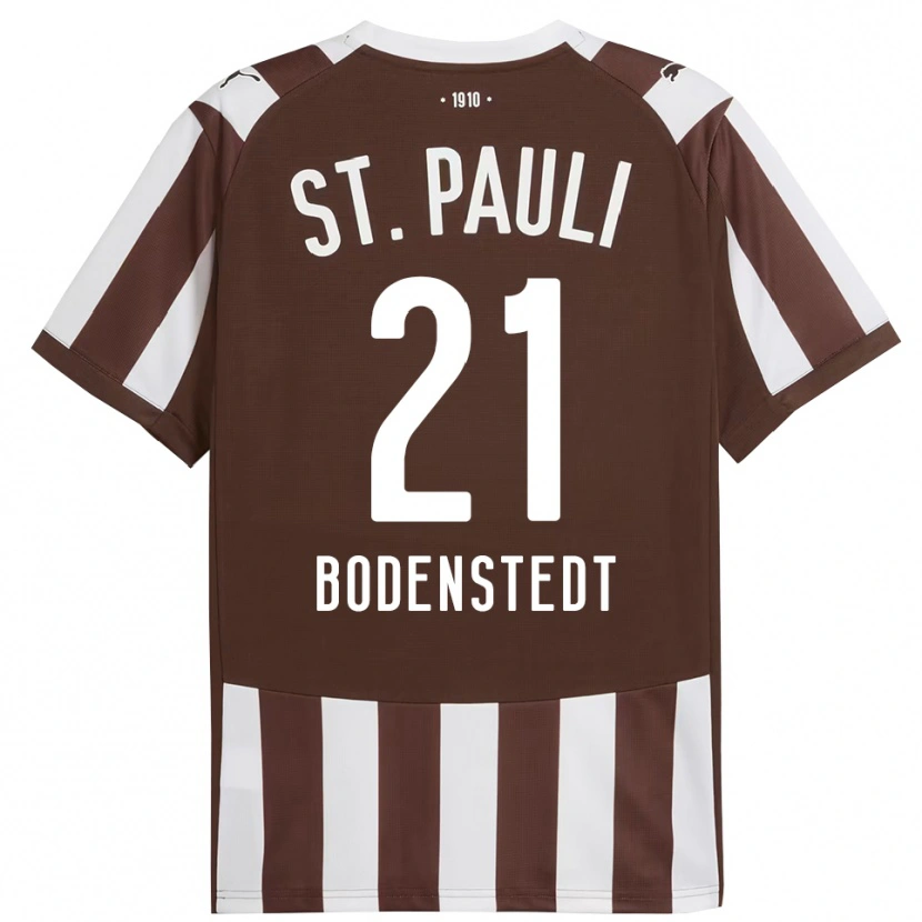 Danxen Niño Camiseta Paula Bodenstedt #21 Café Blanco 1ª Equipación 2025/26 La Camisa México