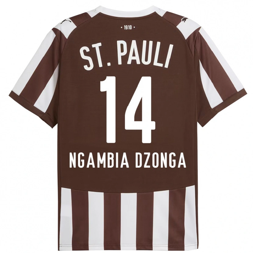 Danxen Niño Camiseta Sisco Ngambia Dzonga #14 Café Blanco 1ª Equipación 2025/26 La Camisa México