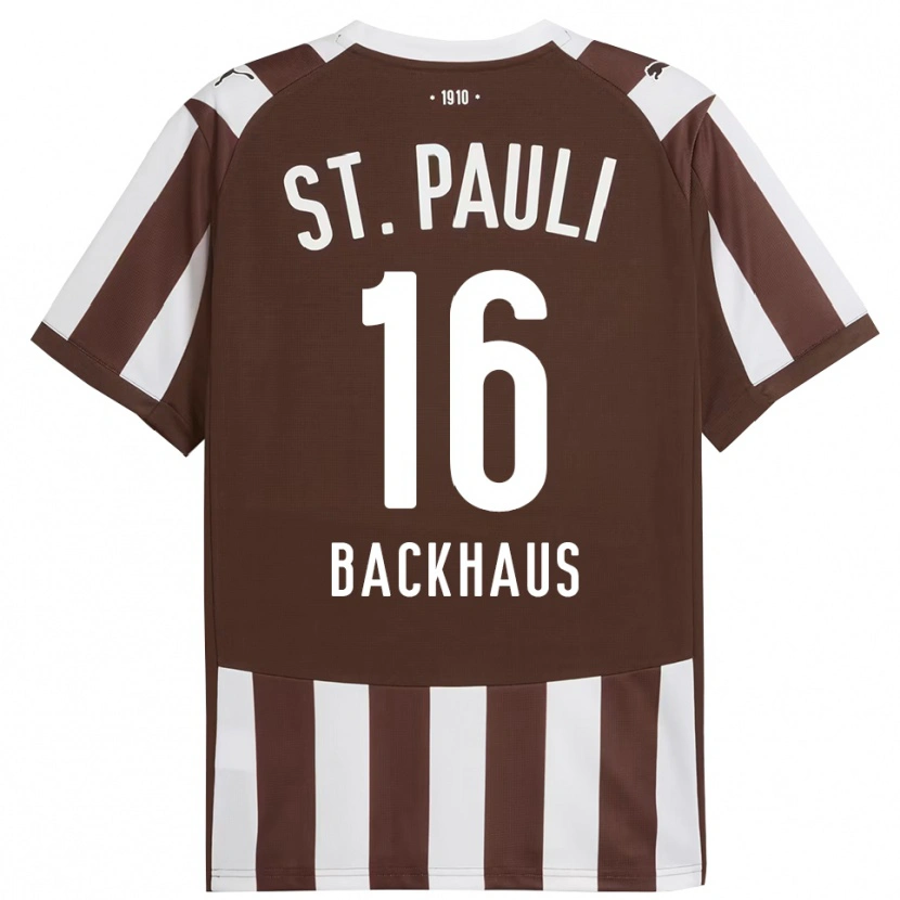 Danxen Niño Camiseta Ols Backhaus #16 Café Blanco 1ª Equipación 2025/26 La Camisa México