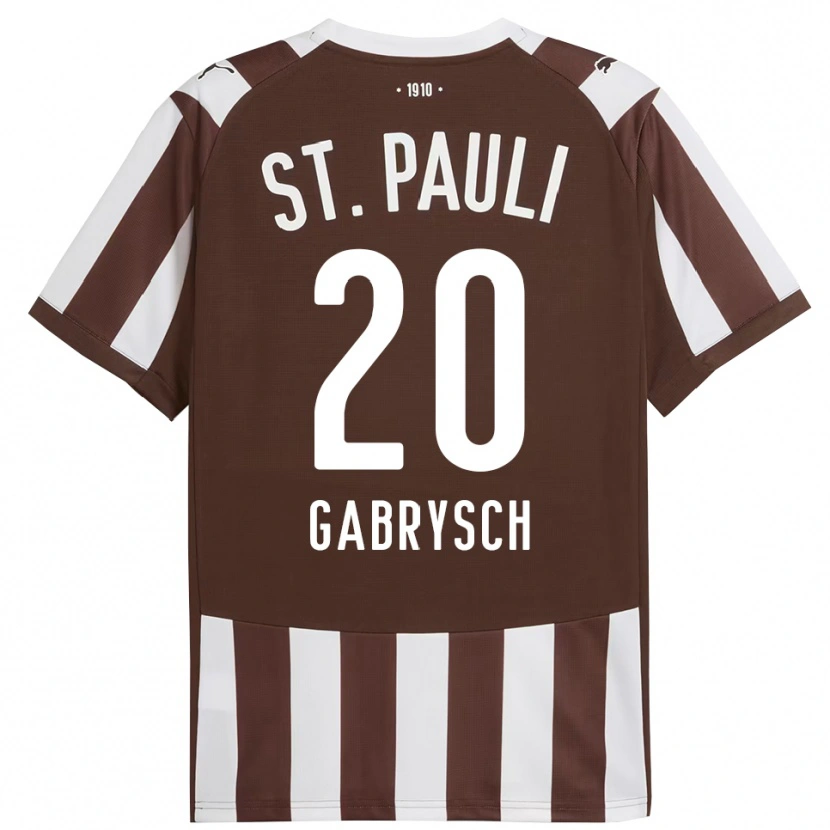 Danxen Niño Camiseta David Gabrysch #20 Café Blanco 1ª Equipación 2025/26 La Camisa México
