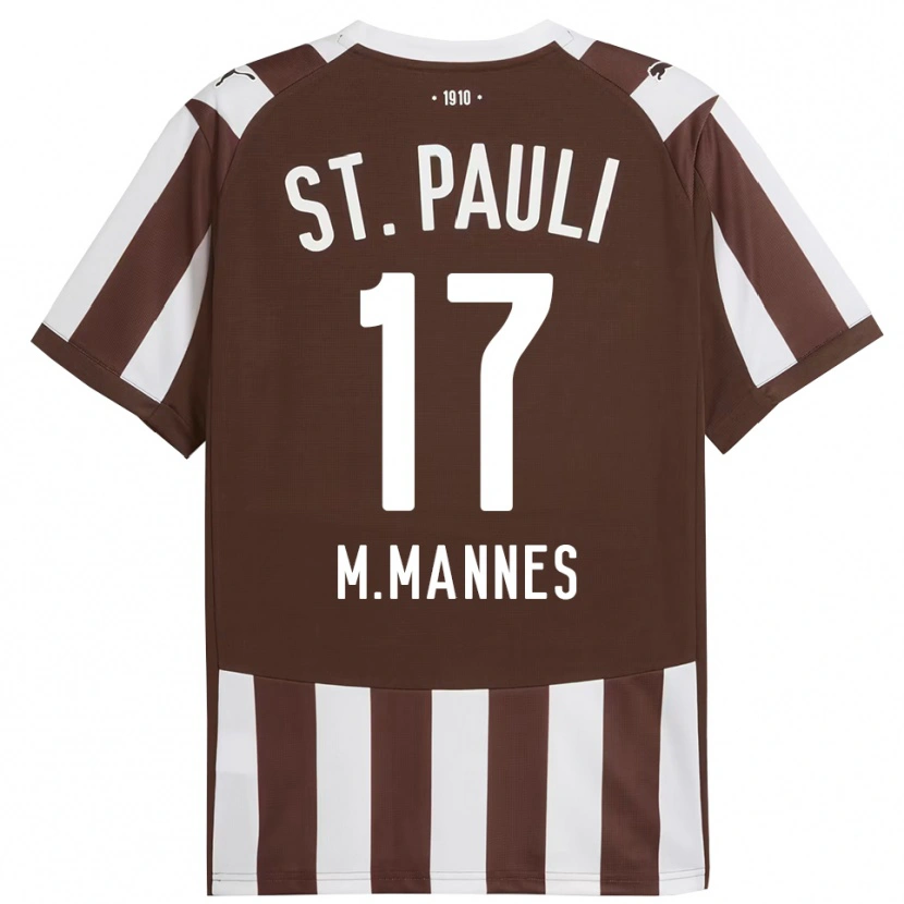 Danxen Niño Camiseta Verena Maria Mannes #17 Café Blanco 1ª Equipación 2025/26 La Camisa México