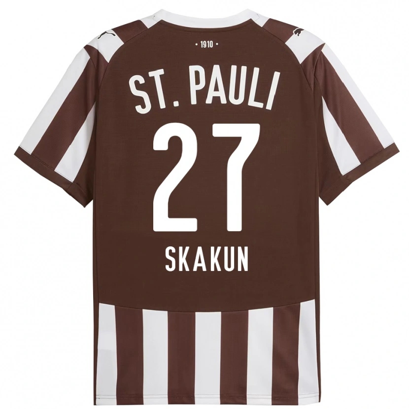 Danxen Niño Camiseta Oleg Skakun #27 Café Blanco 1ª Equipación 2025/26 La Camisa México