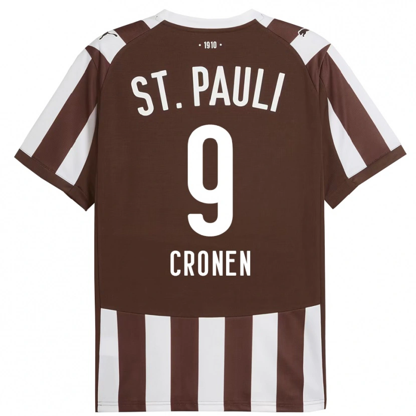 Danxen Niño Camiseta Florian Cronen #9 Café Blanco 1ª Equipación 2025/26 La Camisa México