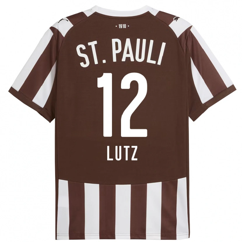 Danxen Niño Camiseta Josefin Lutz #12 Café Blanco 1ª Equipación 2025/26 La Camisa México