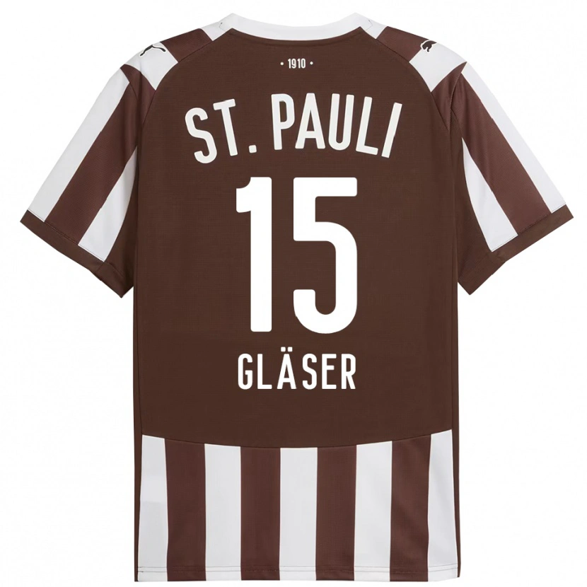 Danxen Niño Camiseta Julian Gläser #15 Café Blanco 1ª Equipación 2025/26 La Camisa México