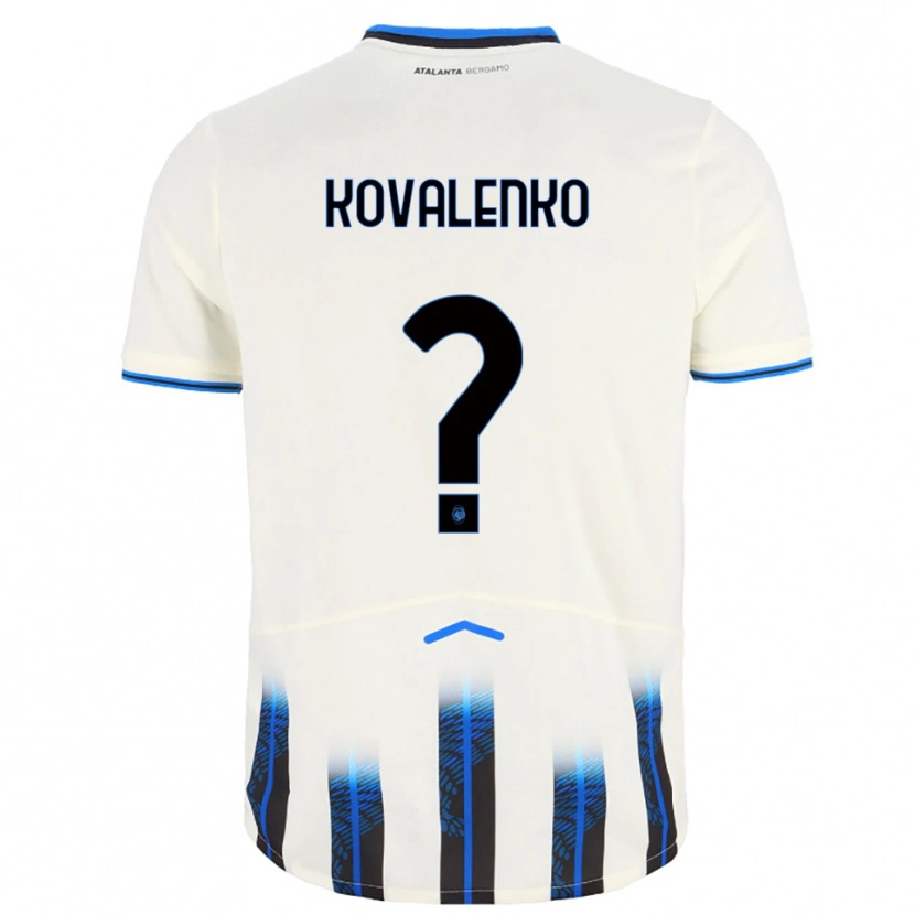 Danxen Niño Camiseta Viktor Kovalenko #0 Blanco Azul 2ª Equipación 2025/26 La Camisa México