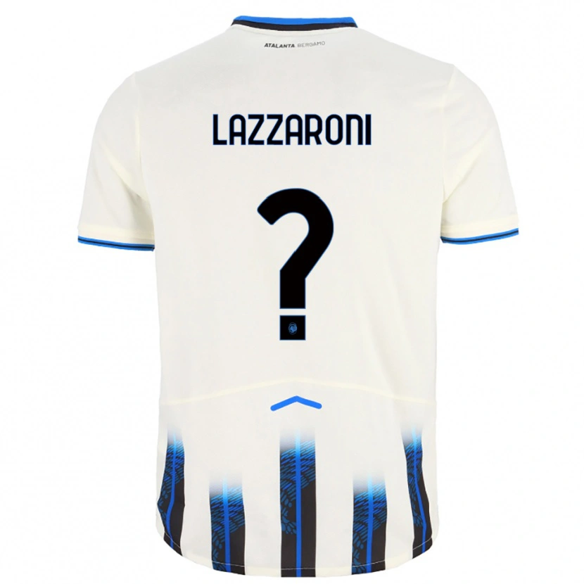 Danxen Niño Camiseta Andrea Lazzaroni #0 Blanco Azul 2ª Equipación 2025/26 La Camisa México