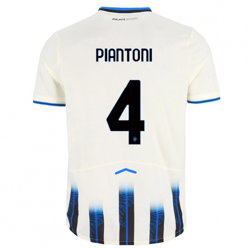 Danxen Niño Camiseta Andrea Piantoni #4 Blanco Azul 2ª Equipación 2025/26 La Camisa México