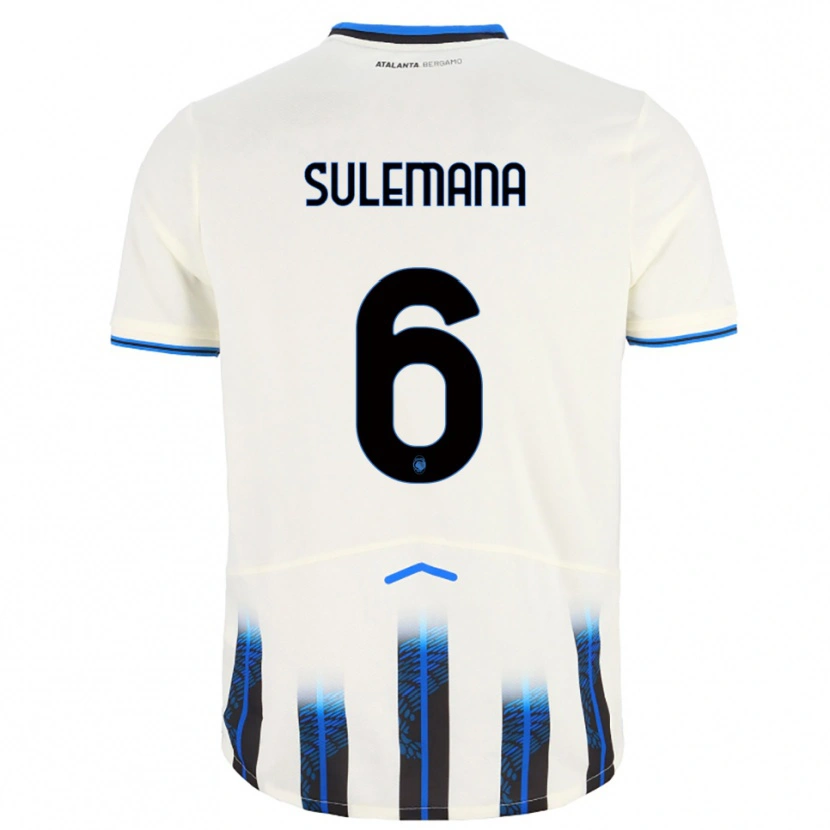 Danxen Niño Camiseta Ibrahim Sulemana #6 Blanco Azul 2ª Equipación 2025/26 La Camisa México