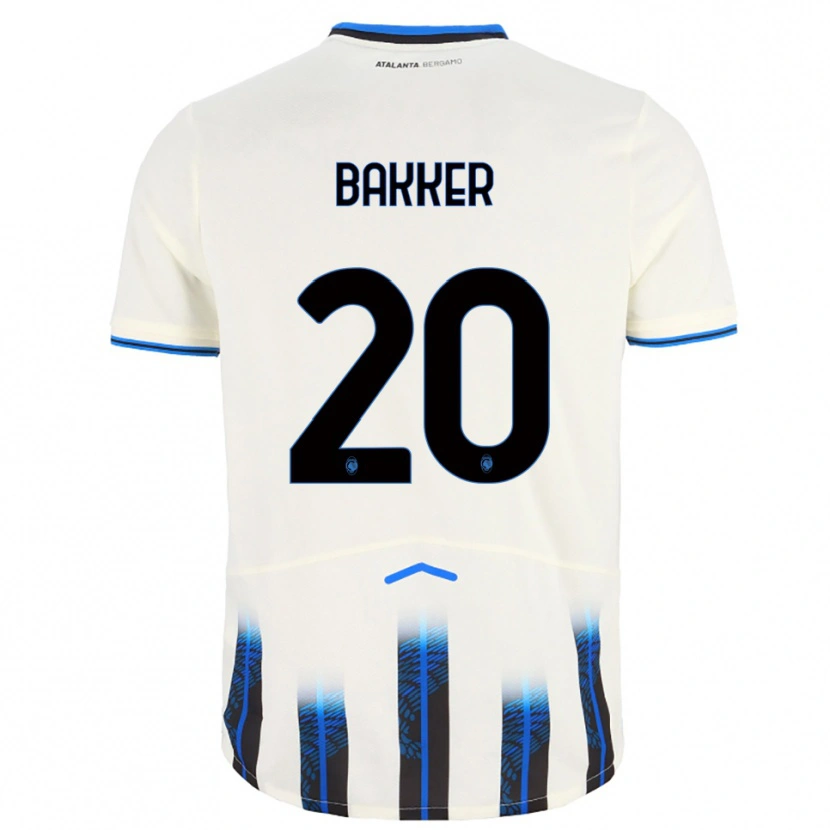 Danxen Niño Camiseta Mitchel Bakker #20 Blanco Azul 2ª Equipación 2025/26 La Camisa México