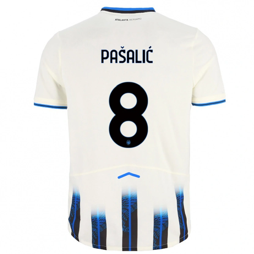 Danxen Niño Camiseta Mario Pasalić #8 Blanco Azul 2ª Equipación 2025/26 La Camisa México