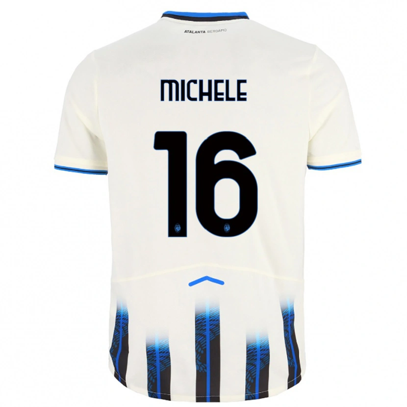 Danxen Niño Camiseta Michele Rinaldi #16 Blanco Azul 2ª Equipación 2025/26 La Camisa México