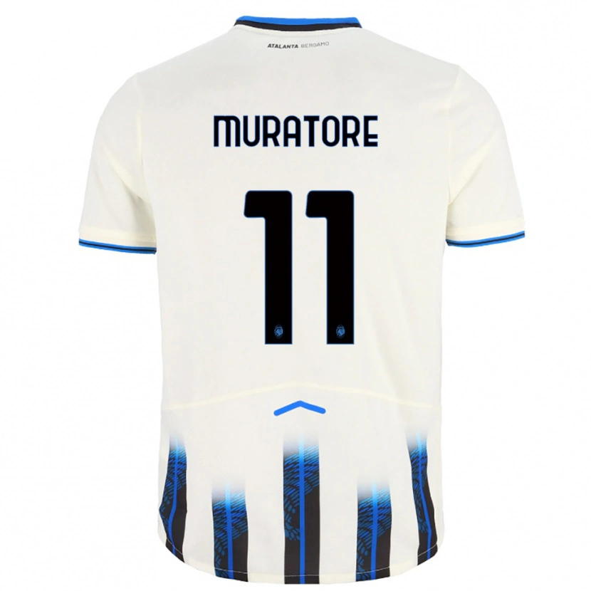 Danxen Niño Camiseta Simone Muratore #11 Blanco Azul 2ª Equipación 2025/26 La Camisa México