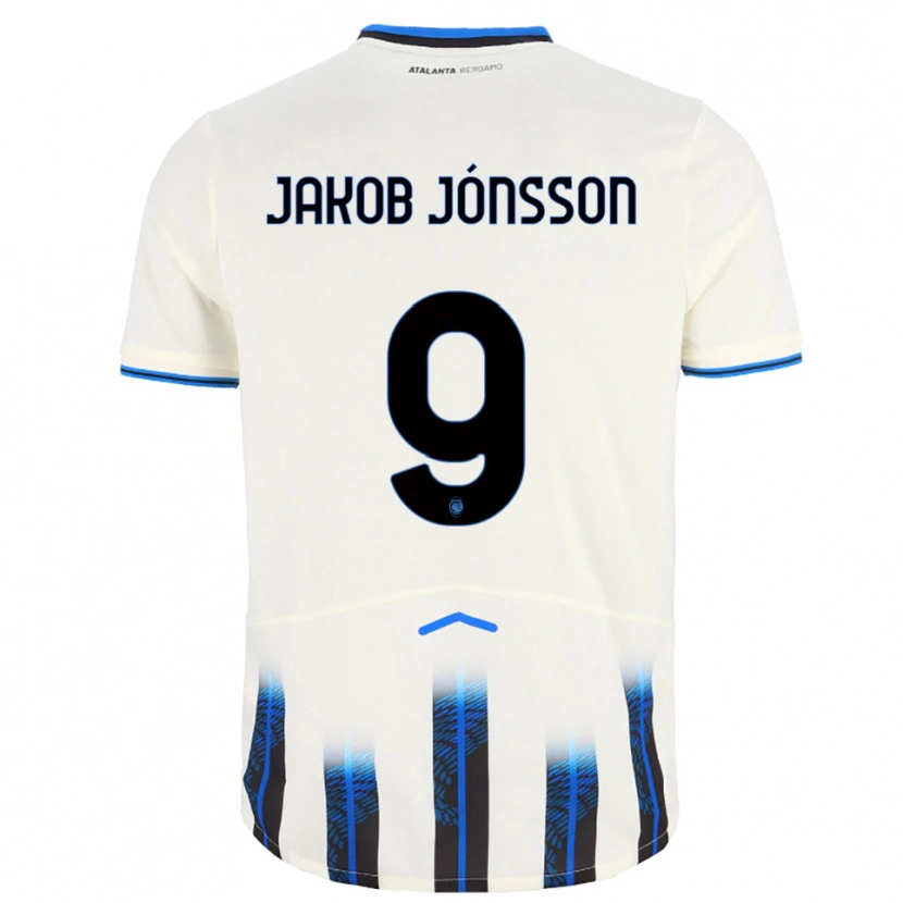 Danxen Niño Camiseta Birkir Jakob Jónsson #9 Blanco Azul 2ª Equipación 2025/26 La Camisa México
