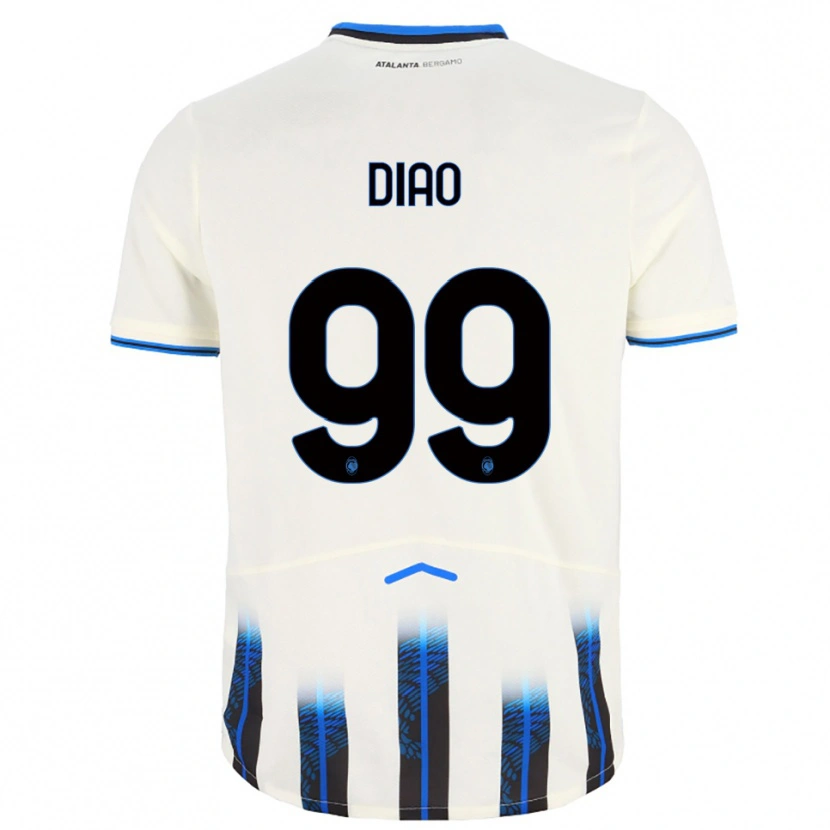 Danxen Niño Camiseta Siren Diao #99 Blanco Azul 2ª Equipación 2025/26 La Camisa México
