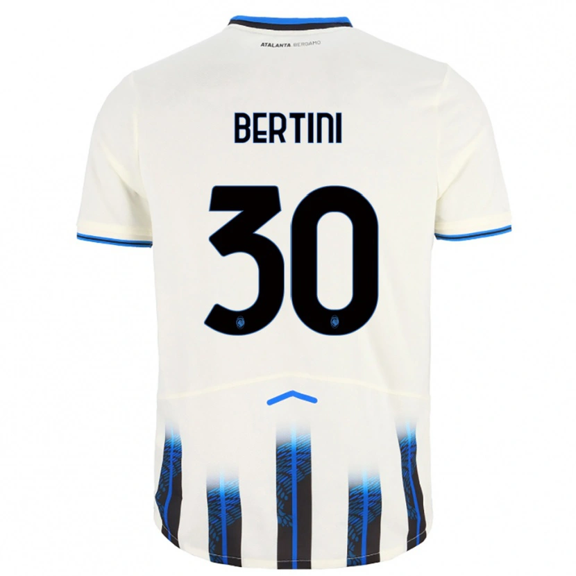 Danxen Niño Camiseta Tommaso Bertini #30 Blanco Azul 2ª Equipación 2025/26 La Camisa México