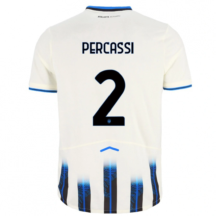 Danxen Niño Camiseta Giovanni Percassi #2 Blanco Azul 2ª Equipación 2025/26 La Camisa México