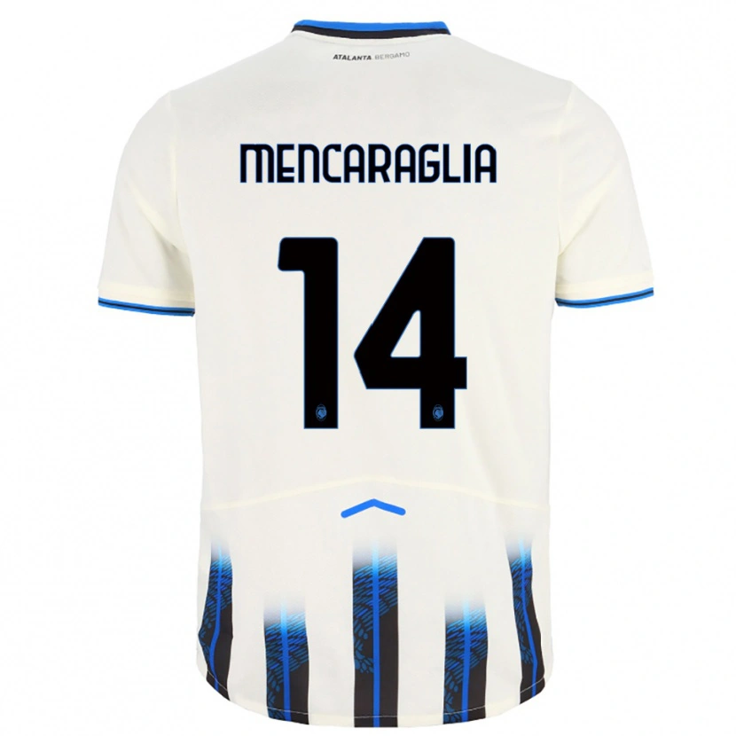 Danxen Niño Camiseta Filippo Mencaraglia #14 Blanco Azul 2ª Equipación 2025/26 La Camisa México