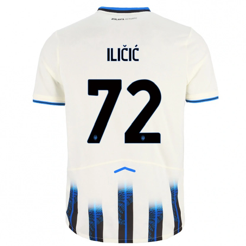 Danxen Niño Camiseta Josip Ilicic #72 Blanco Azul 2ª Equipación 2025/26 La Camisa México