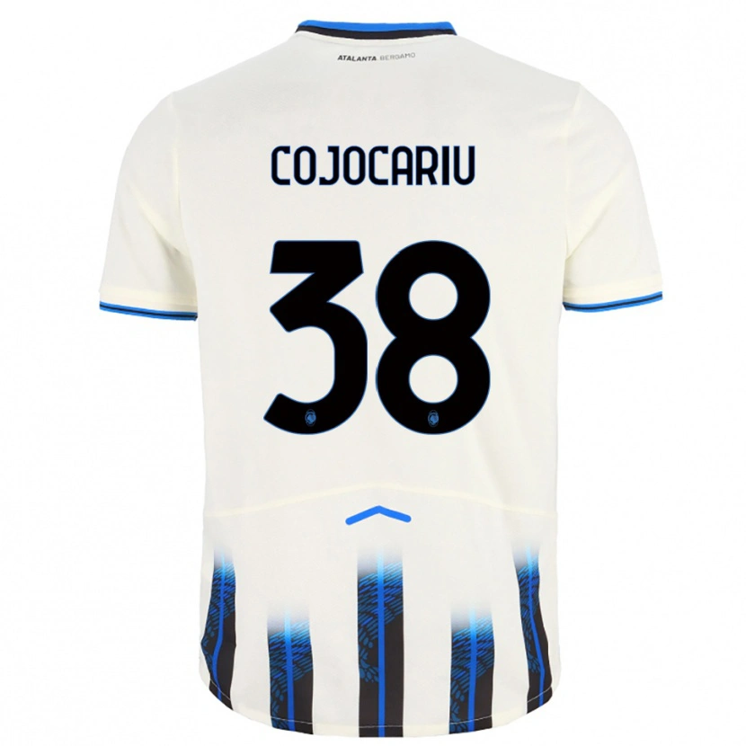 Danxen Niño Camiseta Raul Cojocariu #38 Blanco Azul 2ª Equipación 2025/26 La Camisa México