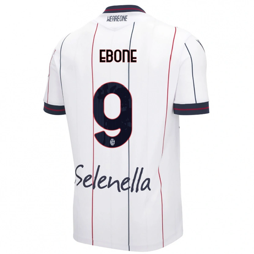 Danxen Niño Camiseta Tommaso Ebone #9 Blanco Azul Real 2ª Equipación 2025/26 La Camisa México