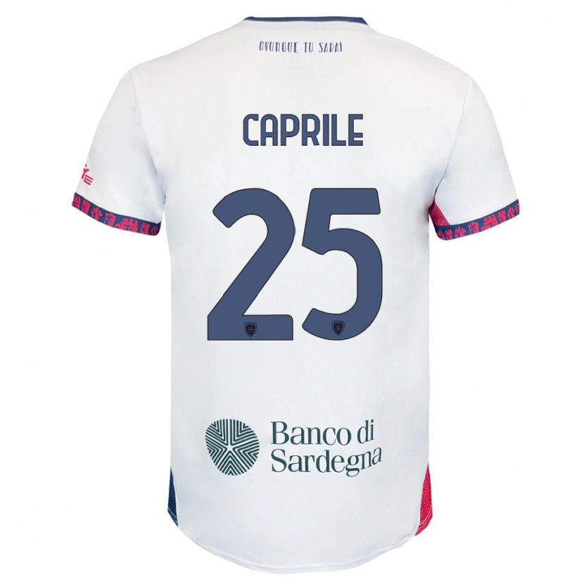 Danxen Niño Camiseta Elia Caprile #25 Blanco Marino Rojo 2ª Equipación 2025/26 La Camisa México