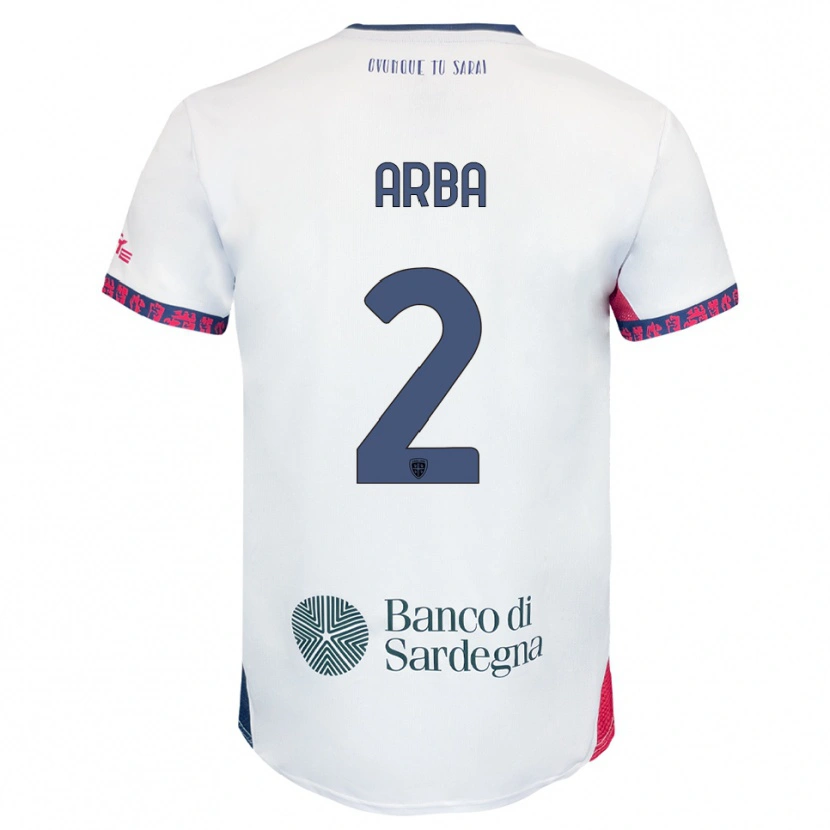 Danxen Niño Camiseta Federico Arba #2 Blanco Marino Rojo 2ª Equipación 2025/26 La Camisa México