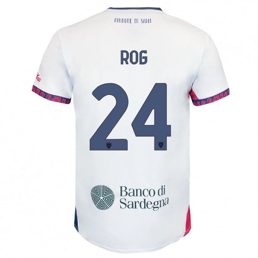 Danxen Niño Camiseta Marko Rog #24 Blanco Marino Rojo 2ª Equipación 2025/26 La Camisa México