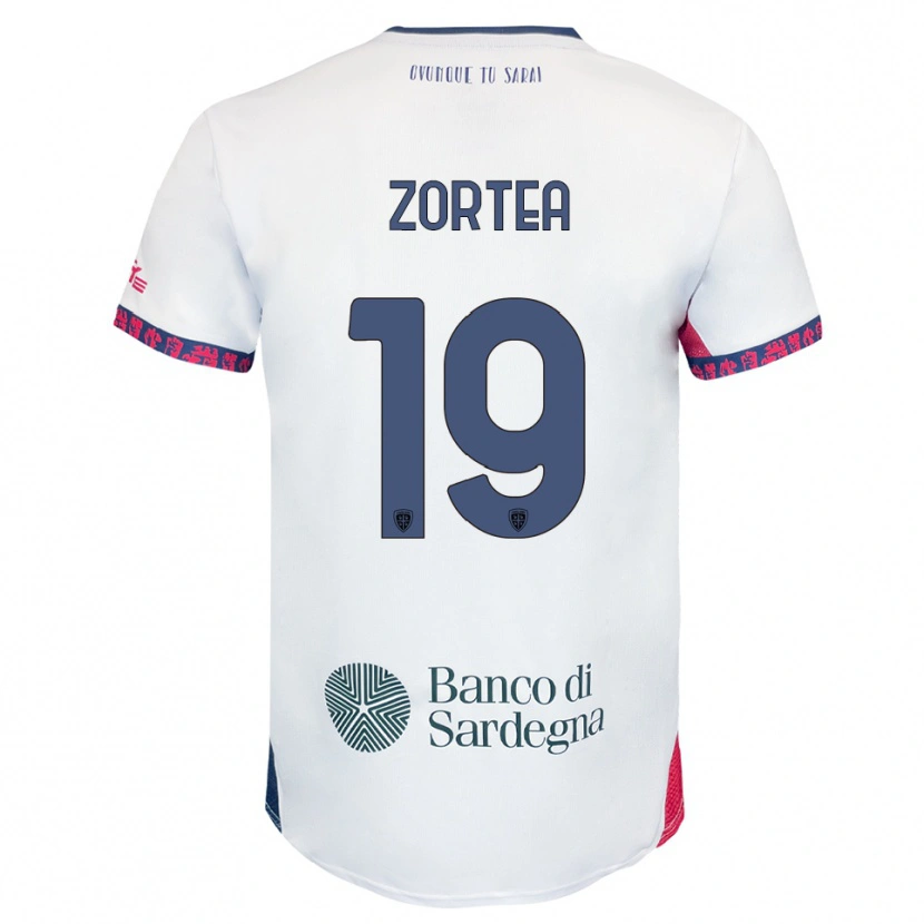 Danxen Niño Camiseta Nadir Zortea #19 Blanco Marino Rojo 2ª Equipación 2025/26 La Camisa México