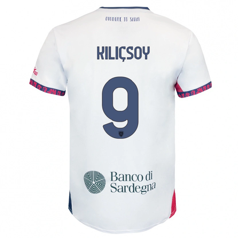 Danxen Niño Camiseta Semih Kılıçsoy #9 Blanco Marino Rojo 2ª Equipación 2025/26 La Camisa México