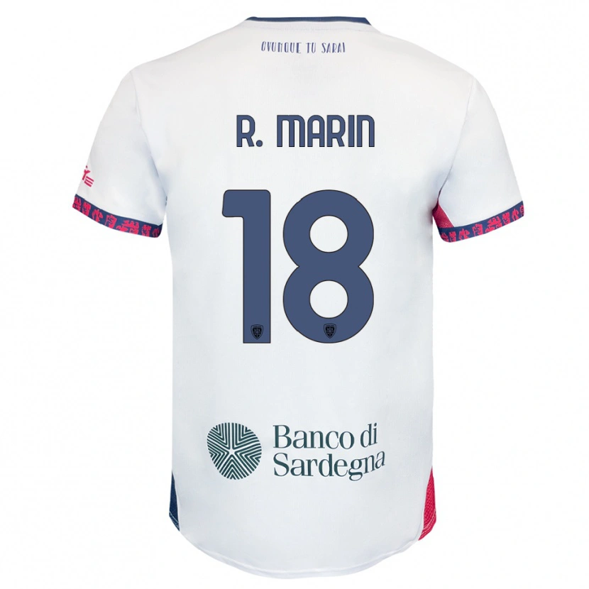 Danxen Niño Camiseta Răzvan Marin #18 Blanco Marino Rojo 2ª Equipación 2025/26 La Camisa México