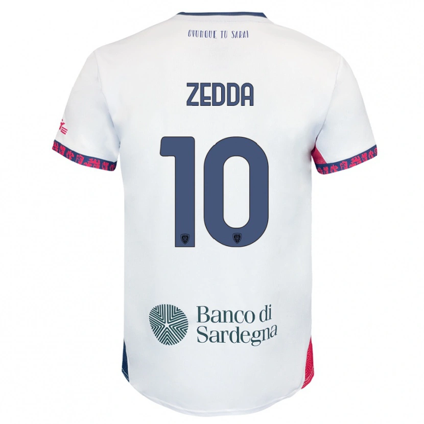 Danxen Niño Camiseta Diego Zedda #10 Blanco Marino Rojo 2ª Equipación 2025/26 La Camisa México