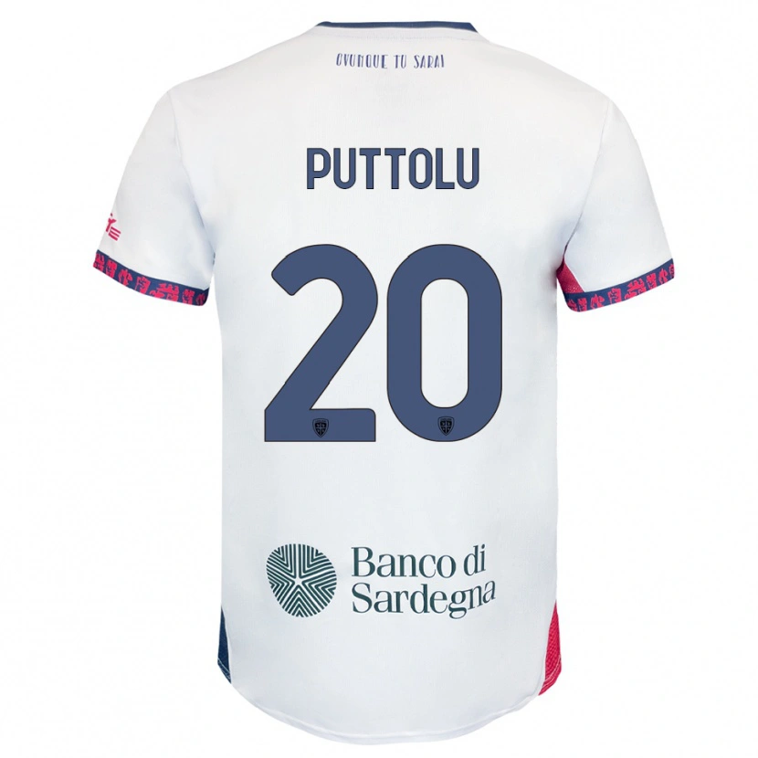 Danxen Niño Camiseta Diego Puttolu #20 Blanco Marino Rojo 2ª Equipación 2025/26 La Camisa México