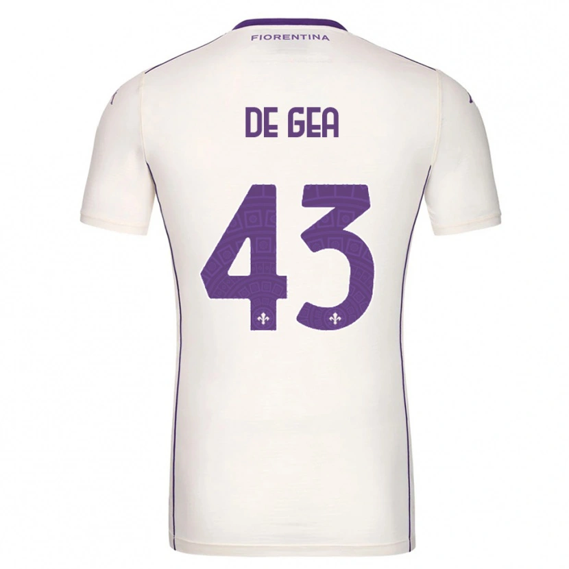 Danxen Niño Camiseta David De Gea #43 Blanco Púrpura Rojo 2ª Equipación 2025/26 La Camisa México