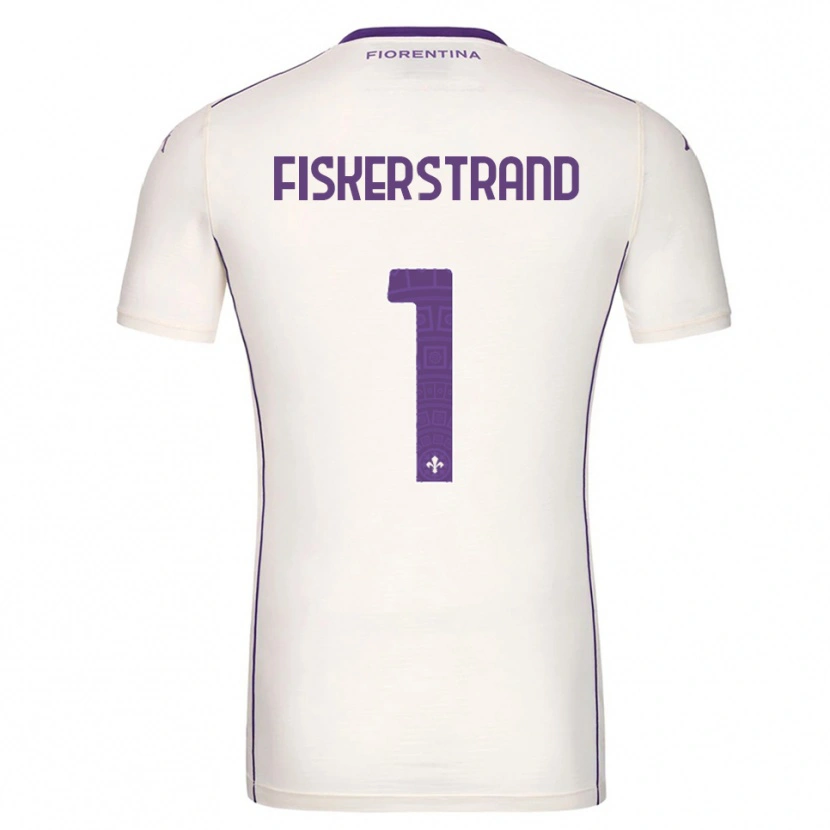 Danxen Niño Camiseta Cecilie Fiskerstrand #1 Blanco Púrpura Rojo 2ª Equipación 2025/26 La Camisa México