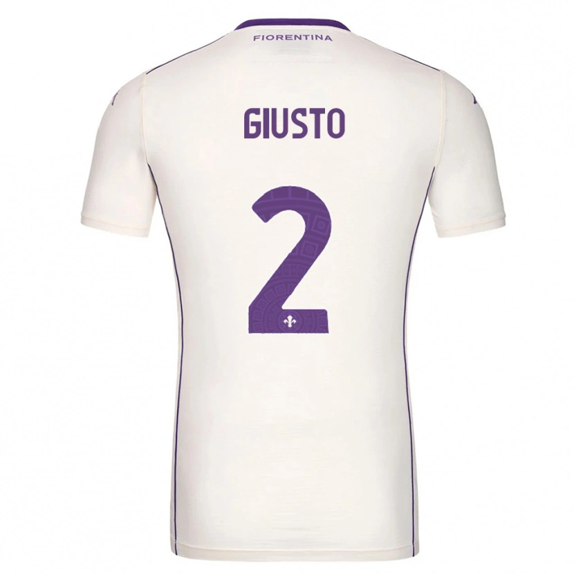 Danxen Niño Camiseta Gabriele Giusto #2 Blanco Púrpura Rojo 2ª Equipación 2025/26 La Camisa México