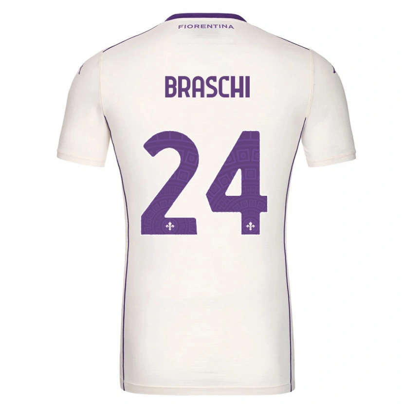Danxen Niño Camiseta Riccardo Braschi #24 Blanco Púrpura Rojo 2ª Equipación 2025/26 La Camisa México