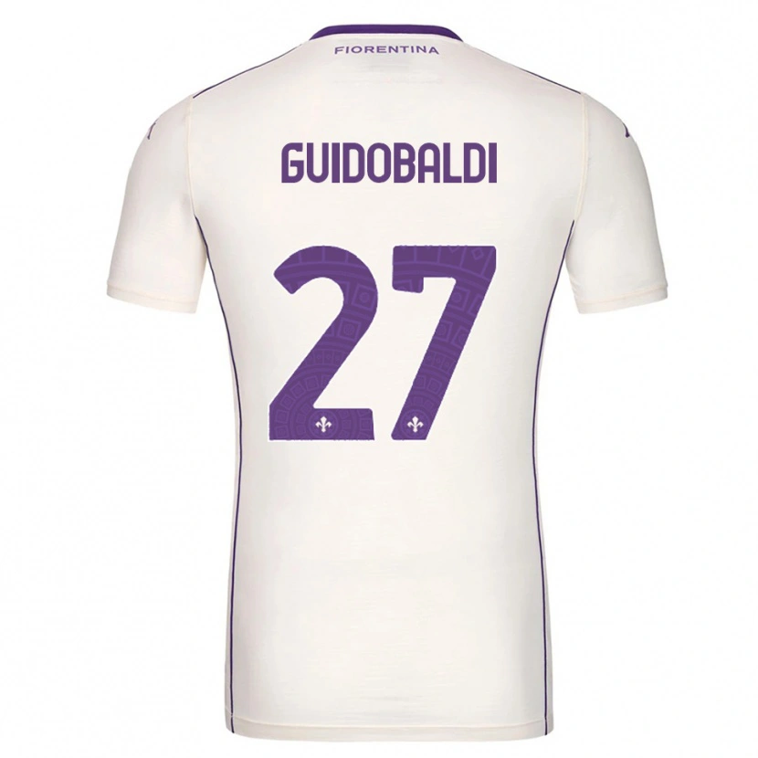 Danxen Niño Camiseta Filippo Guidobaldi #27 Blanco Púrpura Rojo 2ª Equipación 2025/26 La Camisa México