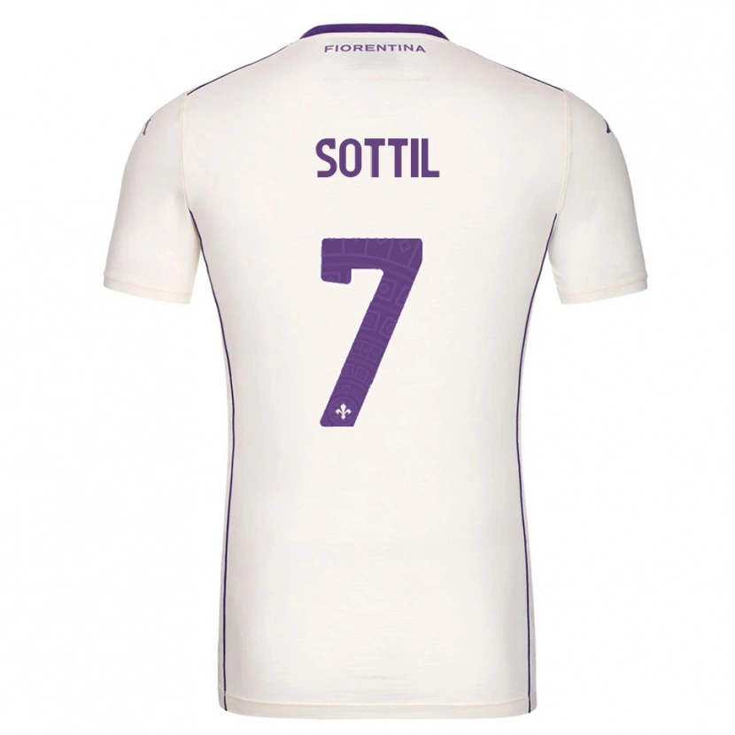 Danxen Niño Camiseta Riccardo Sottil #7 Blanco Púrpura Rojo 2ª Equipación 2025/26 La Camisa México